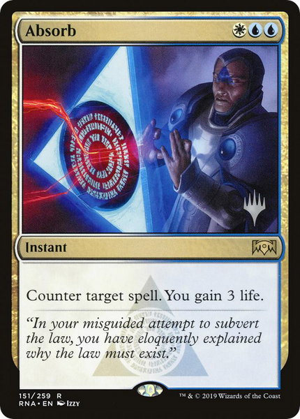 Absorb trading card from Promo Pack: Throne of Eldraine Absorb - Promo Pack: Throne of Eldraine Magic: The Gathering trading card