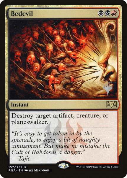 Bedevil trading card from Promo Pack: Throne of Eldraine Bedevil - Promo Pack: Throne of Eldraine Magic: The Gathering trading card