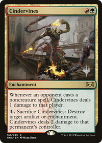 Cindervines - Promo Pack: Throne of Eldraine (PPELD) #161p - Rare Magic: The Gathering Trading Card