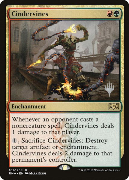 Cindervines trading card from Promo Pack: Throne of Eldraine Cindervines - Promo Pack: Throne of Eldraine Magic: The Gathering trading card