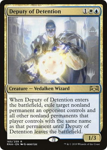 Deputy of Detention - Promo Pack: Throne of Eldraine (PPELD) #165p - Rare Magic: The Gathering Trading Card