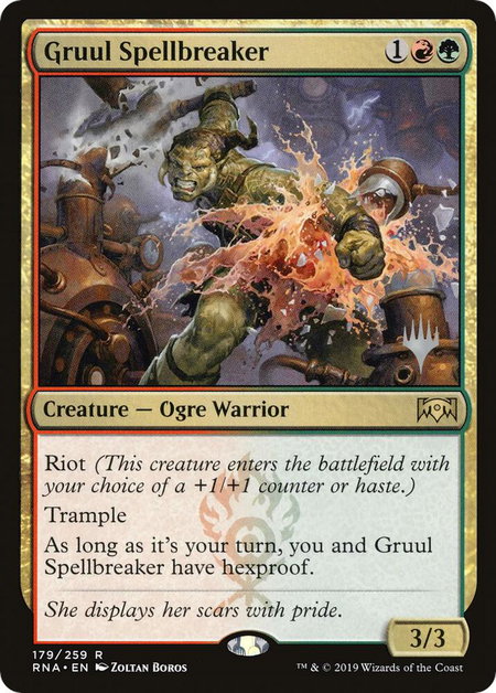 Gruul Spellbreaker - Promo Pack: Throne of Eldraine Magic: The Gathering trading card