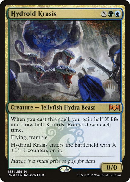 Hydroid Krasis trading card from Promo Pack: Throne of Eldraine Hydroid Krasis - Promo Pack: Throne of Eldraine Magic: The Gathering trading card