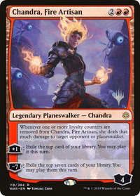Chandra, Fire Artisan - Promo Pack: Throne of Eldraine (PPELD) #119p - Rare Magic: The Gathering Trading Card