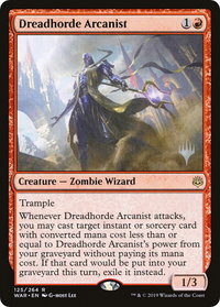 Dreadhorde Arcanist - Promo Pack: Throne of Eldraine (PPELD) #125p - Rare Magic: The Gathering Trading Card