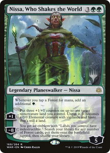 Nissa, Who Shakes the World - Promo Pack: Throne of Eldraine (PPELD) #169p - Rare Magic: The Gathering Trading Card