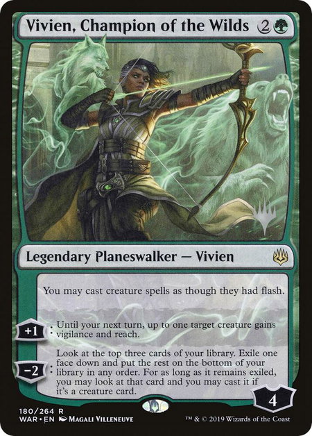 Vivien, Champion of the Wilds - Promo Pack: Throne of Eldraine Magic: The Gathering trading card