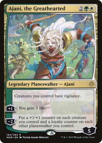 Ajani, the Greathearted - Promo Pack: Throne of Eldraine (PPELD) #184p - Rare Magic: The Gathering Trading Card