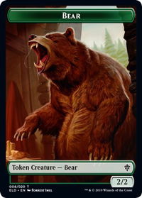 Bear // Food (017) Double-Sided Token - Throne of Eldraine (ELD) #8 // 17 - Token Magic: The Gathering Trading Card
