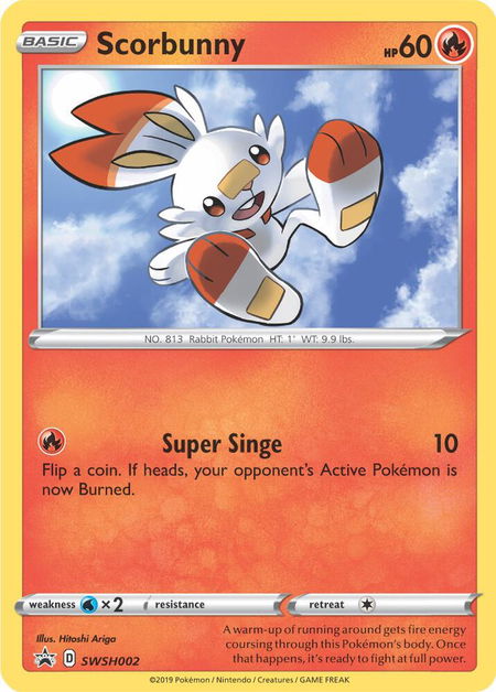 Scorbunny - SWSH002 - SWSH: Sword & Shield Promo Cards Pokémon trading card