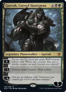 Garruk, Cursed Huntsman - Promo Pack: Throne of Eldraine (PPELD) #191p - Mythic Rare Magic: The Gathering Trading Card