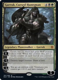 Garruk, Cursed Huntsman - Promo Pack: Throne of Eldraine (PPELD) #191p - Mythic Magic: The Gathering Trading Card