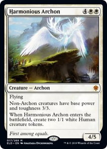 Harmonious Archon - Promo Pack: Throne of Eldraine (PPELD) #17p - Mythic Rare Magic: The Gathering Trading Card