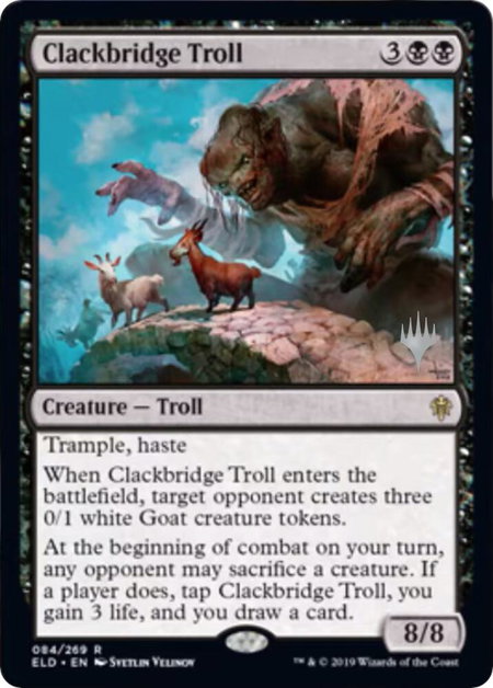Clackbridge Troll - Promo Pack: Throne of Eldraine Magic: The Gathering trading card