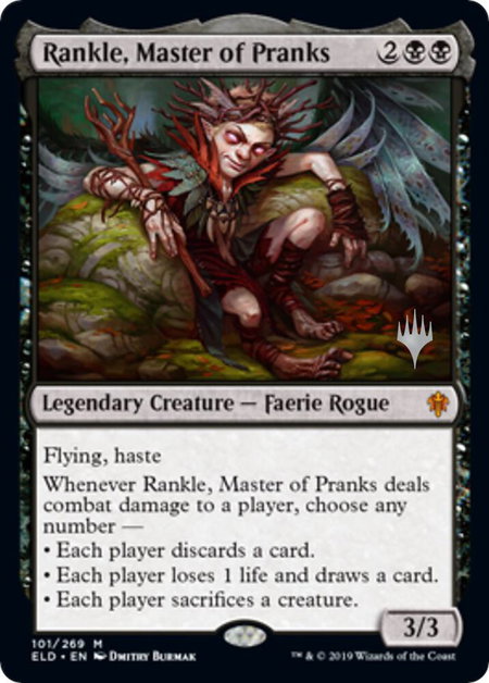 Rankle, Master of Pranks - Promo Pack: Throne of Eldraine Magic: The Gathering trading card