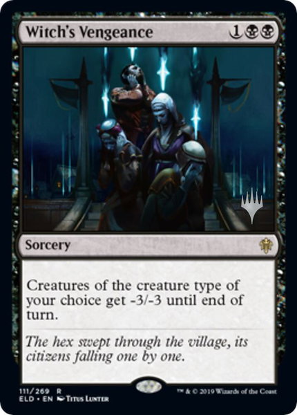 Witch's Vengeance trading card from Promo Pack: Throne of Eldraine Witch's Vengeance - Promo Pack: Throne of Eldraine Magic: The Gathering trading card