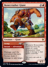 Bonecrusher Giant - Promo Pack: Throne of Eldraine (PPELD) #115p - Rare Magic: The Gathering Trading Card