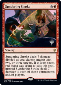 Sundering Stroke - Promo Pack: Throne of Eldraine (PPELD) #144p - Rare Magic: The Gathering Trading Card