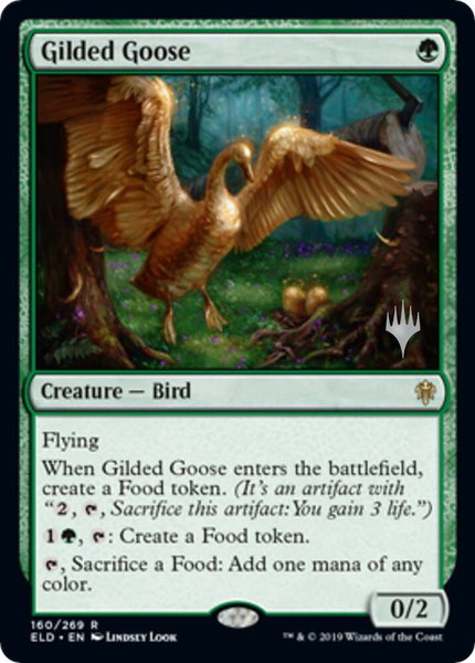 Gilded Goose trading card from Promo Pack: Throne of Eldraine Gilded Goose - Promo Pack: Throne of Eldraine Magic: The Gathering trading card