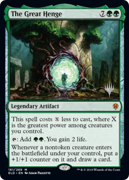 The Great Henge trading card from Promo Pack: Throne of Eldraine The Great Henge - Promo Pack: Throne of Eldraine Magic: The Gathering trading card
