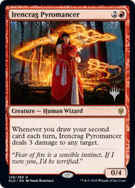 Irencrag Pyromancer trading card from Promo Pack: Throne of Eldraine Irencrag Pyromancer - Promo Pack: Throne of Eldraine Magic: The Gathering trading card