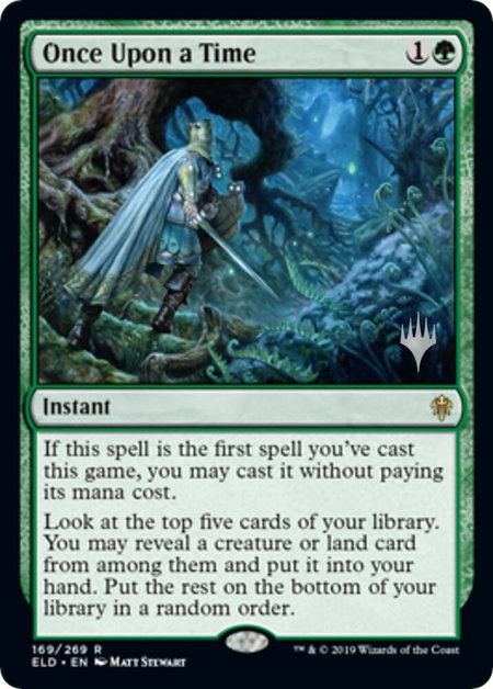 Once Upon a Time trading card from Promo Pack: Throne of Eldraine Once Upon a Time - Promo Pack: Throne of Eldraine Magic: The Gathering trading card