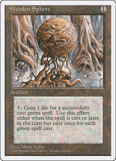 Wooden Sphere - Fourth Edition Magic: The Gathering trading card