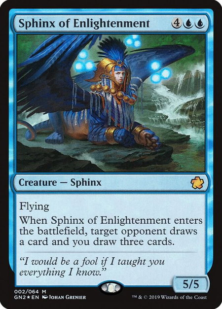 Sphinx of Enlightenment - Magic Game Night 2019 Magic: The Gathering trading card
