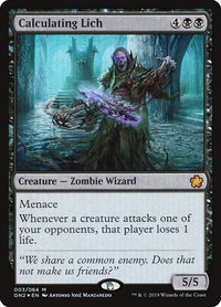 Calculating Lich - Magic Game Night 2019 (GN2) #3 - Mythic Magic: The Gathering Trading Card