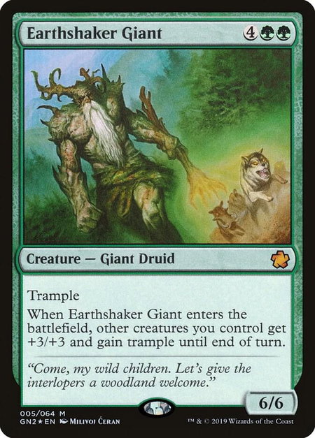 Earthshaker Giant - Magic Game Night 2019 Magic: The Gathering trading card