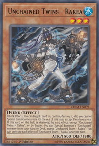 Unchained Twins - Rakea - Chaos Impact (CHIM) #CHIM-EN009 - Rare YuGiOh Trading Card
