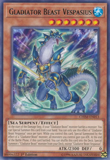 Gladiator Beast Vespasius - Chaos Impact YuGiOh trading card