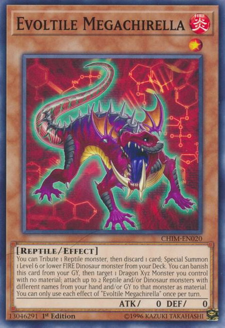 Evoltile Megachirella - Chaos Impact YuGiOh trading card