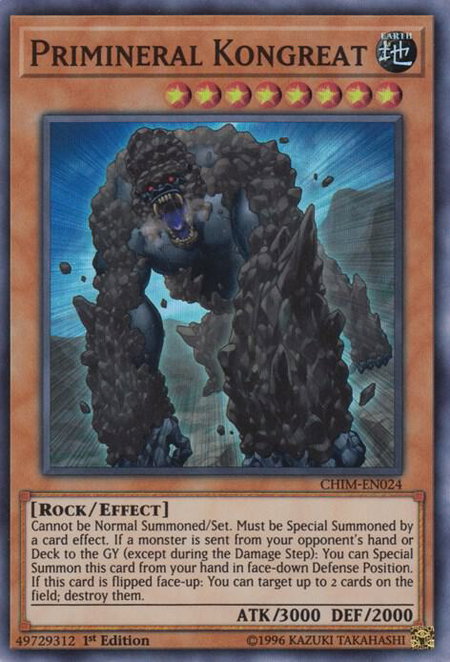 Primineral Kongreat - Chaos Impact YuGiOh trading card
