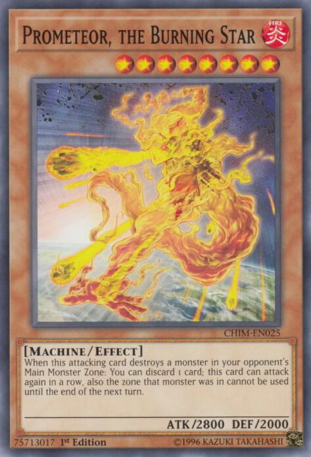 Prometeor, the Burning Star - Chaos Impact YuGiOh trading card