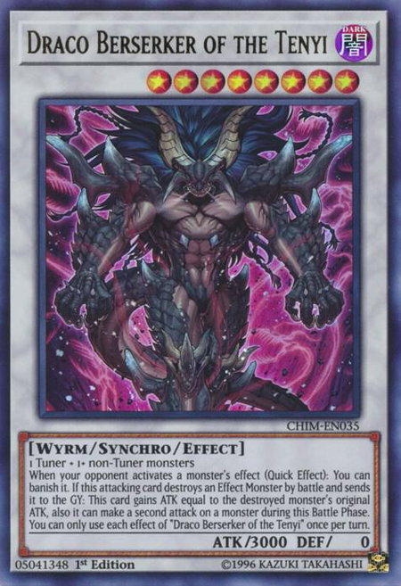 Draco Berserker of the Tenyi - Chaos Impact YuGiOh trading card
