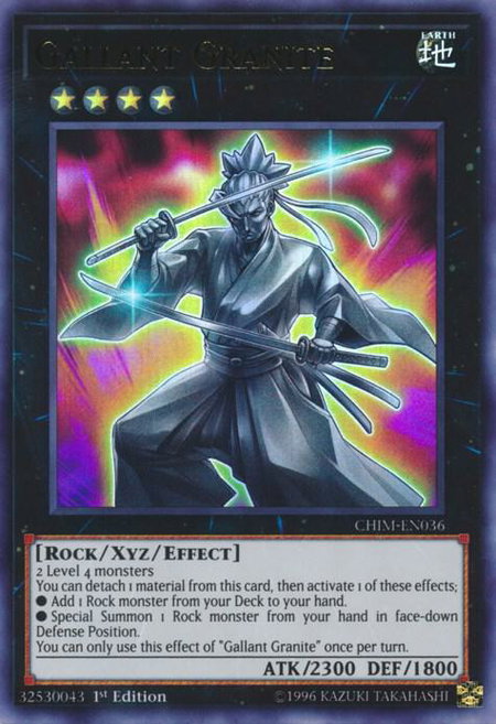Gallant Granite - Chaos Impact YuGiOh trading card