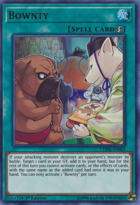 Bownty - Chaos Impact YuGiOh trading card