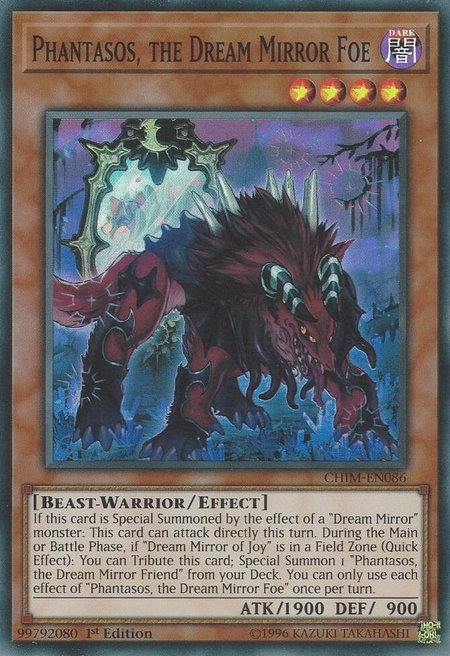 Phantasos, the Dream Mirror Foe - Chaos Impact YuGiOh trading card