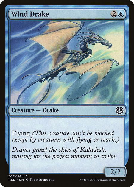 Wind Drake (17/264) trading card from Kaladesh Wind Drake (17/264) - Kaladesh Magic: The Gathering trading card