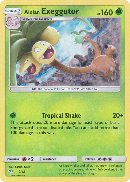 Alolan Exeggutor - 2/12 - McDonald's Promos 2019 Pokémon trading card