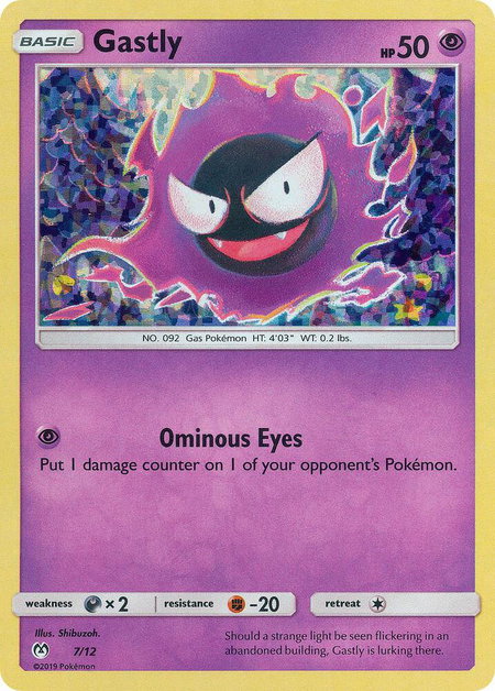 Gastly - 7/12 - McDonald's Promos 2019 Pokémon trading card