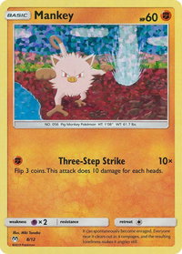 Mankey - 8/12 - McDonald's Promos 2019 (MCD19) #008/012 - Rare Pokémon Trading Card