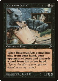 Ravenous Rats - Portal Second Age (P02) #87 - Common Magic: The Gathering Trading Card