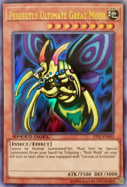 Perfectly Ultimate Great Moth trading card from Speed Duel: Tournament Pack 2 Perfectly Ultimate Great Moth - Speed Duel: Tournament Pack 2 YuGiOh trading card