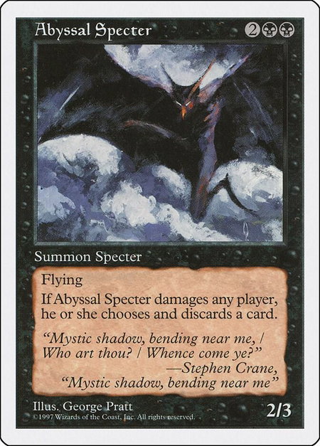 Abyssal Specter - Fifth Edition Magic: The Gathering trading card