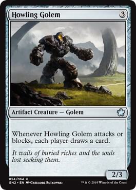 Howling Golem - Magic Game Night 2019 Magic: The Gathering trading card