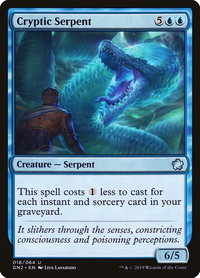 Cryptic Serpent - Magic Game Night 2019 (GN2) #18 - Uncommon Magic: The Gathering Trading Card