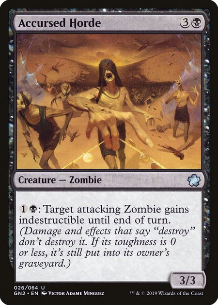 Accursed Horde - Magic Game Night 2019 Magic: The Gathering trading card