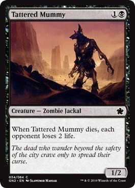 Tattered Mummy trading card from Magic Game Night 2019 Tattered Mummy - Magic Game Night 2019 Magic: The Gathering trading card